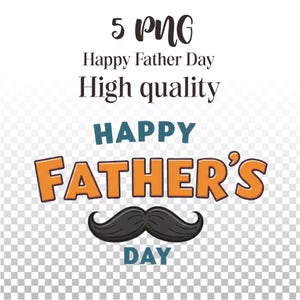 Fathers Day PNG, Digital Dad Clipart for Cards, Gifts & Scrapbooking, Instant Download, Fathers Day Design Elements