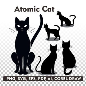 Atomic Cat, Atomic Cat Glasses, Atomic Cat SVG Bundle