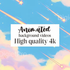 Fondo animado, fondo de Vtuber, superposición de transmisión de Twitch, fondo de Vtuber en bucle continuo