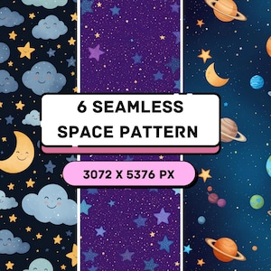 Digitaal papier ruimteplaneet, astronautenpapier, sterrenhemel, patroon in de ruimte, kosmische achtergrond, commercieel gebruik