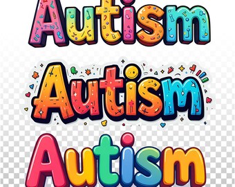 Autism Awareness 3D PNG Bundle (Digital Download)