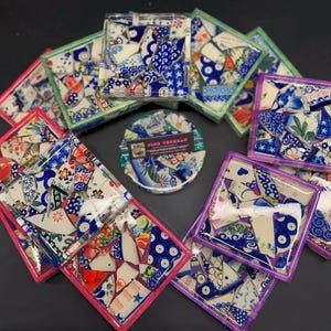 Polish pottery pieces mosiac coasters