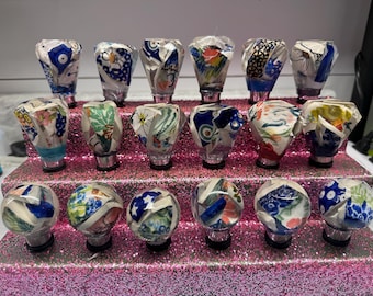 Tapones de botellas de vino de cerámica polaca rotos