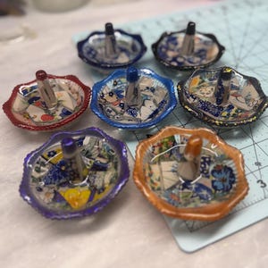 Zerbrochene Bunzlauer Keramik Mosiak Ring Halter