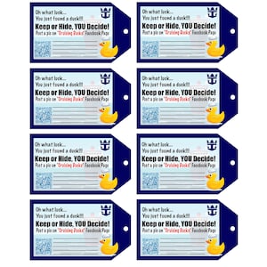 Royal Caribbean Cruising Ducks INSTANT DOWNLOAD Tags Cruise Rubber Duck Hide and Seek Label Sticker Cruisin&#39; RC of the Seas Hide and seek