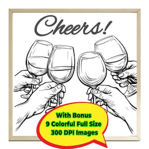 Znak Cheers | Wydruk Cheers | Dekoracja ścienna wózka barowego | Wydrukowana sztuka ścienna | Pobieranie cyfrowe | Akcesoria do wózków barowych | Sztuka wózka barowego | Cheers