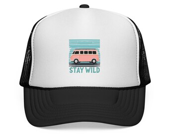 Stay Wild Trucker Cap, Fun Summer Hat, Casual Accessories, Unique Statement