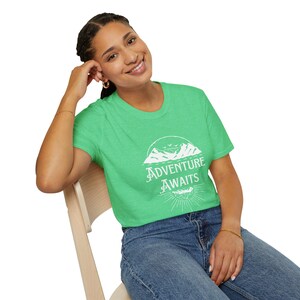 Adventure Awaits T-Shirt: Unisex Softstyle Graphic Tee