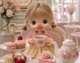 OB11 custom Doll, OOAK handgemachte Sammlerpuppe, genannt ""Cherry"""