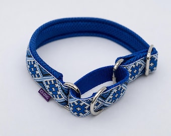 Collar de adiestramiento Ethno Martingale acolchado para perros: a prueba de escapes, diseño sin hebilla, malla transpirable para el cuidado del pelaje, collar de adiestramiento ajustable para perros fuertes.
