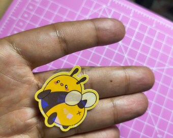 Bee Booty Holo Broken Glass Sticker