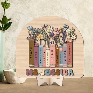 Spersonalizowany znak na biurko nauczyciela. Nauczyciel Love Inspire. Prezent dla nauczyciela. Spersonalizowany znak na biurko nauczyciela. Prezent dla nauczyciela.