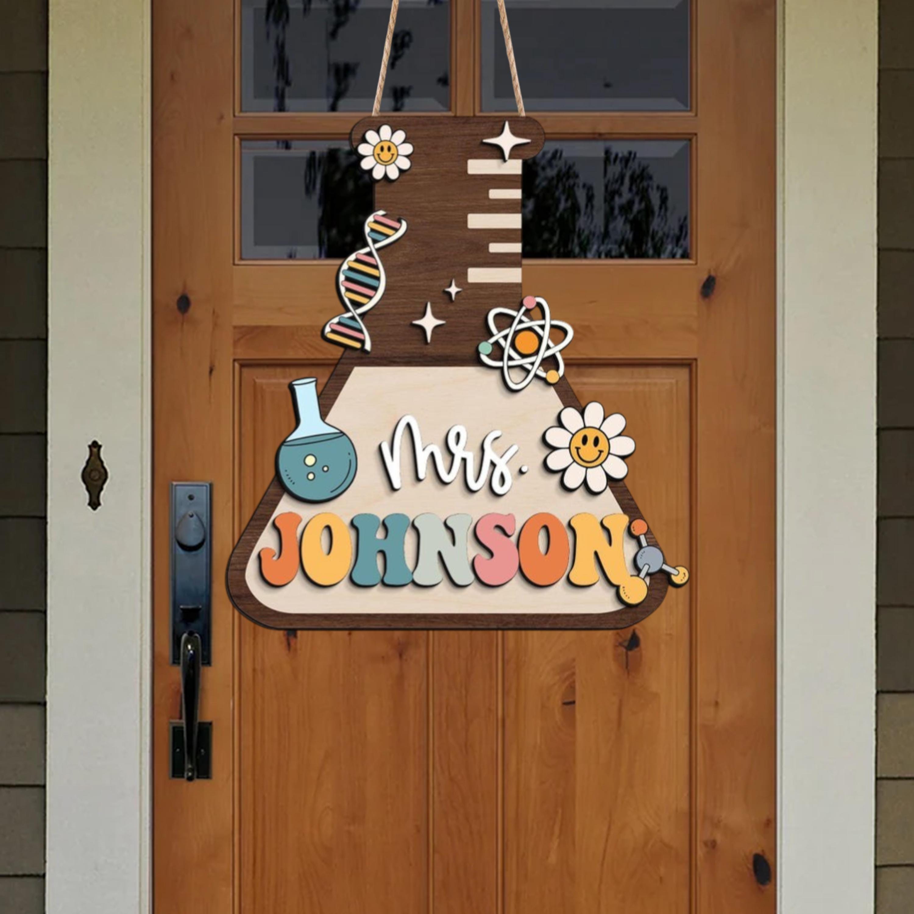 Custom 3D Science Teacher Name Sign – Personalized Door Hanger for ...