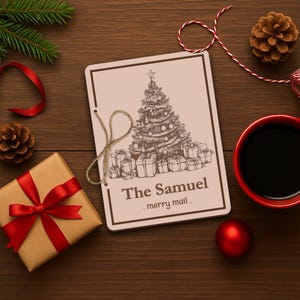 Kerstkaartbewaarboek – Gepersonaliseerd kerstkaartalbum, opslag van kerstkaarten, kerstkaarten aandenken, familieherinneringsboek