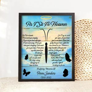 To My Mother in Heaven Personalized Plaque for Mom Memorial Memory ...