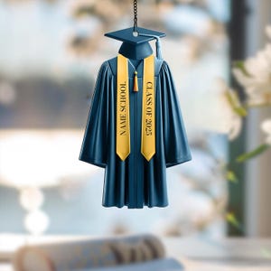 Personalized Graduation Ornament Class of 2025, Custom Graduate Keepsake Gift, High School or College Graduation Ornament, New Grad Gift