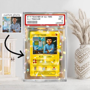 Cartão de professor personalizado Cartão holográfico de anime personalizado para presente de agradecimento ao professor Prêmio lendário para professor