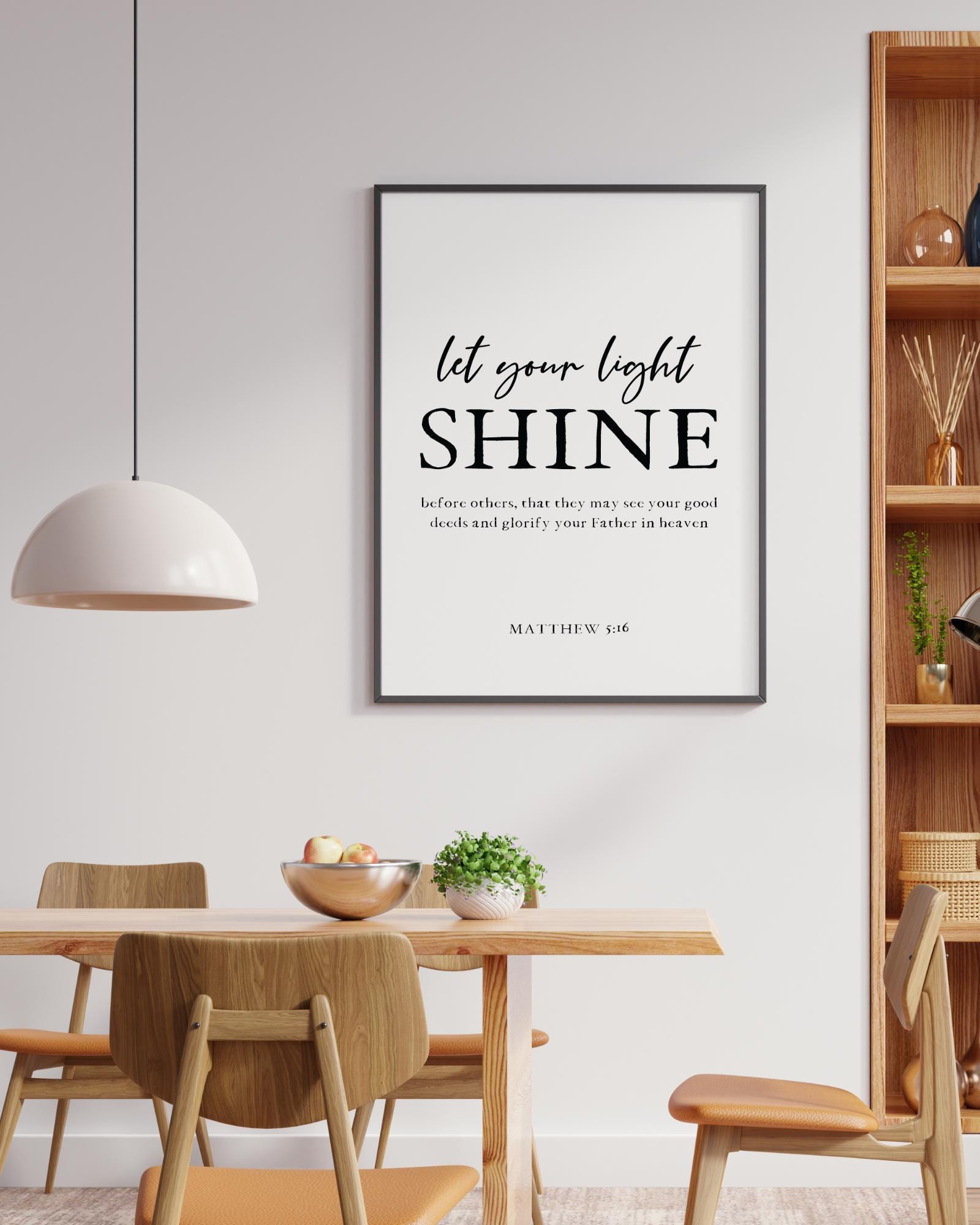 Matthew 5:16, Let Your Light Shine, Digital Print, INSTANT DOWNLOAD ...
