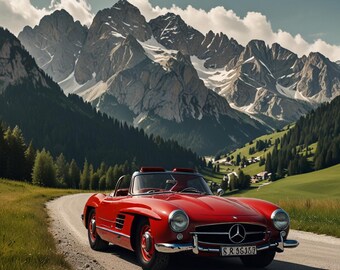 Europäisches Muskulöses Auto,Alfa Romeo,Ferrari, Mercedes-Benz,BMW, Wandkunst, Auto Aufkleber, Klassische Autos, Triumph, Ducati, BMW,
