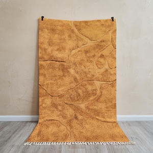 Tapis berbère en laine tissé à la main : grand tapis bohème marocain vintage