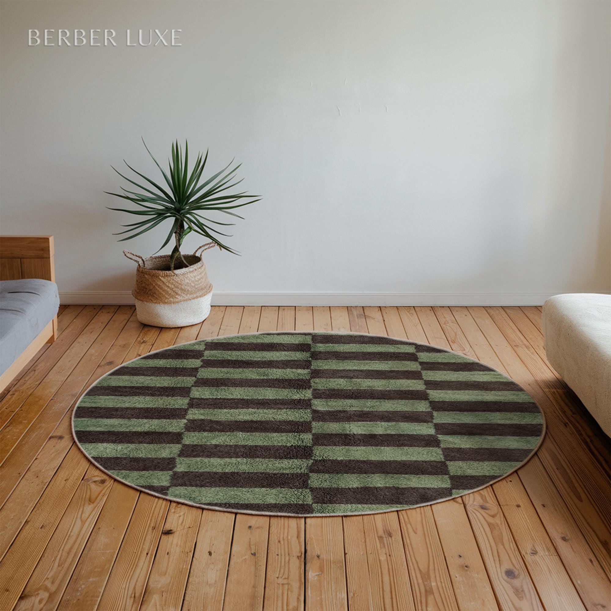 Runder Boho-Teppich: Weicher waschbarer Teppich für Wohnzimmer
