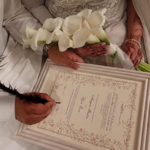 Nikkah certificate floral border