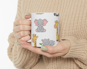 Animal Ceramic Mug – Adorable Nursery Decor, Gift for Kids