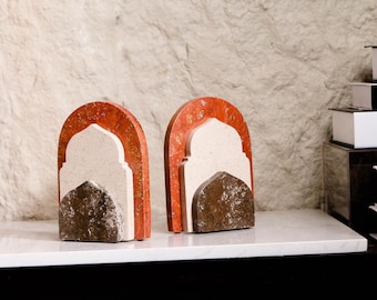 Arched Marble Bookends