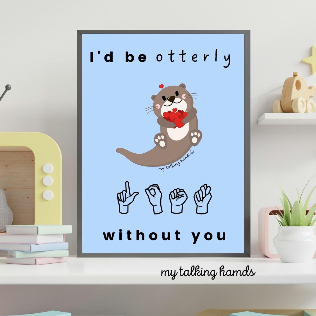 Otterly Lost: Sign Language Art - Etsy