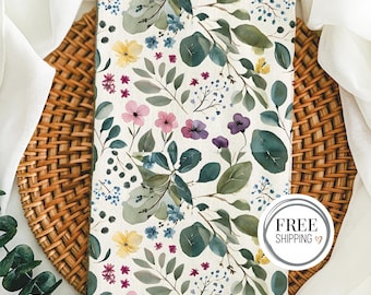 Garden Botanicals Tea Towel Featuring a Wildflower Floral Design, Spring & Summer Dish Towel, Perfect Gift for Mom, Grandma, or Housewarming