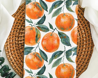 Juicy Oranges Tea Towel, A Cheery Fruit Dish Towel for your Summer Kitchen Decor, A Lovely Practical Gift for Family & Friends