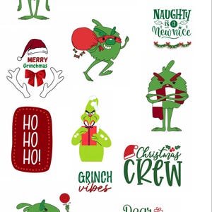 Grinch bundle, merry Grinchmas, grinch digital download, Christmas grinch, grinch face, grinch digital download