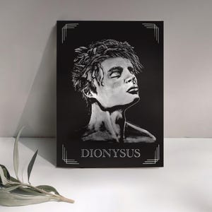 Dionysus God Art, Greek Mythology, Olympian God Art, Altar art, Deity Art Print, Dionysus Wall Decor, God of Wine and Revelry