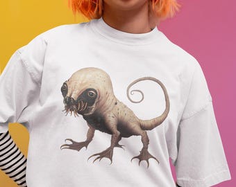 Alien Monster Creature T-Shirt - Unique Sci-Fi Monster Art Strange Gift Monster Gift