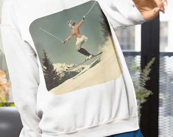 Retro Ski Glam Sweatshirt: Vintage Winter Apres Ski Club