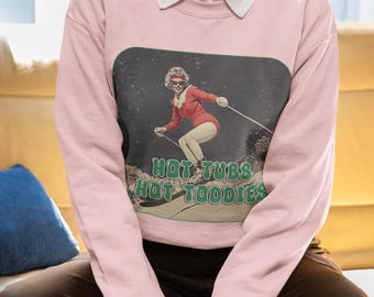 Retro Ski Glam Sweatshirt: Apres Ski Club, Winter Bachelorette