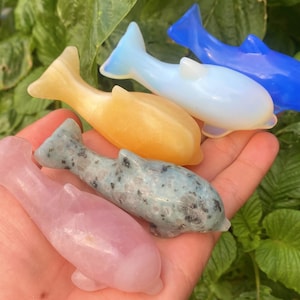 3.4inches Natural crystal Dolphin,quartz crystal,Home Decoration,hand carved,crystal Dolphin,Crystal Gifts 1pc