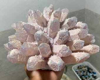 5kg+ Pink quartz crystal,quartz crystal,crystal cluster,Home decoration,hand carved,Crystal specimen,Crystal Gifts 1pc