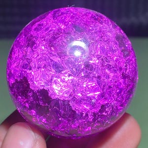 1.9&#39;&#39;+ Titanium Purple Magical Aura Crackle Sphere,Crystal Glass Ball,Crystal sphere,Home Decoration Gifts 1pc
