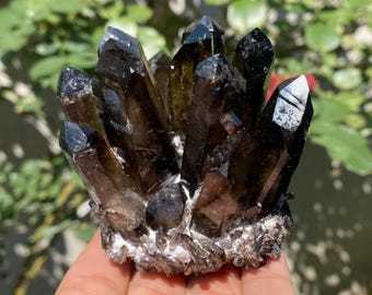 Smoky Quartz Cluster,quartz Cluster,Cluster specimen,Home Decoration,hand carved,crystal Vug,Crystal Gifts 1pc