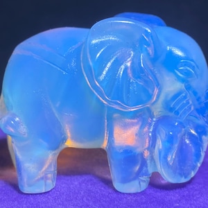 1.7&#39;&#39;+ Opal crystal,quartz crystal,elephant skull,Home Decoration,hand carved,crystal elephant,Crystal Gifts 1pc