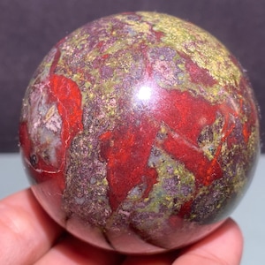 Natural Dragon Blood Stone,quartz crystal,Crystal sphere,Home Decoration,hand carved,crystal ball,Crystal Gifts 1pc