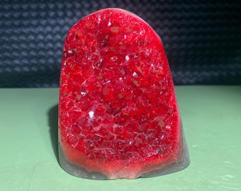 Red Geode quartz Cluster,quartz crystal,Crystal Geode specimen,Home Decoration Crystal Gifts