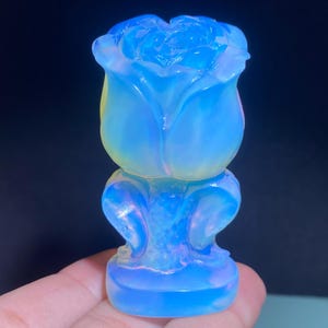 2.7''+ Opal quartz,quartz crystal,Flowers skull,Home Decoration,hand carved,crystal rose,Crystal Gifts 1pc