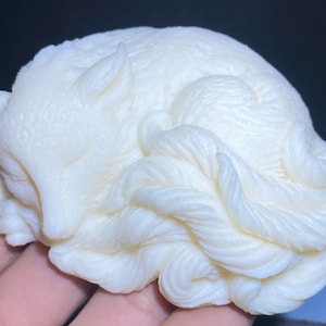 3.8Inches Natural Lvory fruit,quartz crystal,Fox skull,Home Decoration,hand carved,crystal Fox,Crystal Gifts 1pc