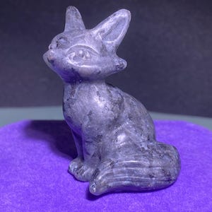 2.6“ Natural Flash Stone crystal,quartz crystal,Fox skull,Home Decoration,hand carved,crystal Fox,Crystal Gifts 1pc