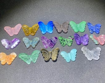 Natural Quartz crystal,quartz crystal,Butterfly skull,Home Decoration,hand carved,crystal Butterfly,Crystal Gifts 1pc