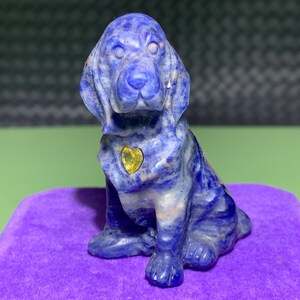 2.4''+ Natural sodalite quartz,quartz crystal,Dog skull,Home Decoration,hand carved,crystal Dog,Crystal Gifts 1pc