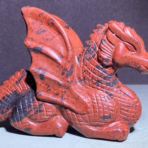 3.5&quot;+ Natural Red obsidian quartz,quartz crystal,Fly dragon skull,Home Decoration,hand carved,crystal dragon,Crystal Gifts 1pc