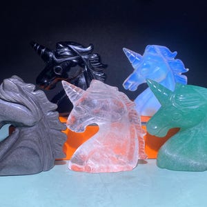 2.2&#39;&#39; Natural quartz crystal,quartz crystal,Unicorn skull,Home Decoration,hand carved,crystal Unicorn,Crystal Gifts 1pc